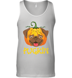 Funny Pugkin Pug Pumpkin Halloween Tank Top - NFLFanGift