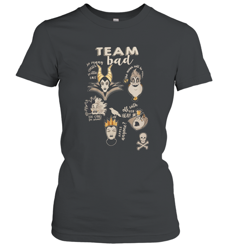 Disney Villains Night Team Bad FUnny Halloween Maleficent Witch Costume Women's T-Shirt - NFLFanGift