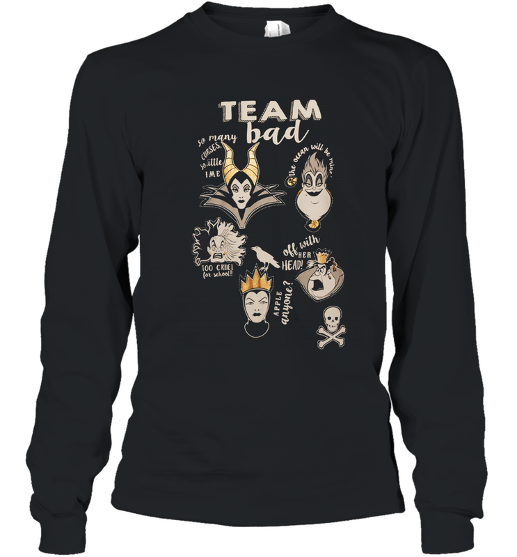Disney Villains Night Team Bad FUnny Halloween Maleficent Witch Costume Youth Long Sleeve T-Shirt - NFLFanGift