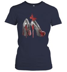 Arizona Cardinals High Heel Butterfly Rhinestone Tide NFL Women's T-Shirt - NFLFanGift