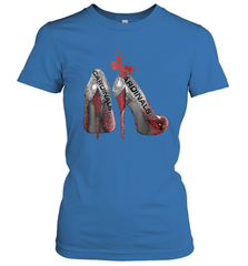 Arizona Cardinals High Heel Butterfly Rhinestone Tide NFL Women's T-Shirt - NFLFanGift