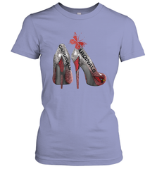 Arizona Cardinals High Heel Butterfly Rhinestone Tide NFL Women's T-Shirt - NFLFanGift