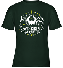 Bad Girls Have More Fun Halloween Maleficent Witch Costume Youth T-Shirt - NFLFanGift