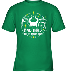 Bad Girls Have More Fun Halloween Maleficent Witch Costume Youth T-Shirt - NFLFanGift