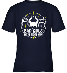 Bad Girls Have More Fun Halloween Maleficent Witch Costume Youth T-Shirt - NFLFanGift