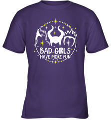 Bad Girls Have More Fun Halloween Maleficent Witch Costume Youth T-Shirt - NFLFanGift