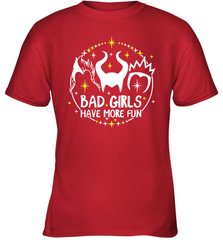 Bad Girls Have More Fun Halloween Maleficent Witch Costume Youth T-Shirt - NFLFanGift