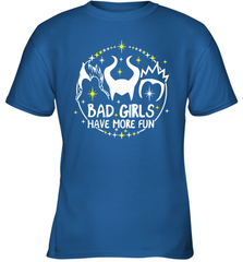 Bad Girls Have More Fun Halloween Maleficent Witch Costume Youth T-Shirt - NFLFanGift