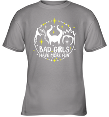 Bad Girls Have More Fun Halloween Maleficent Witch Costume Youth T-Shirt - NFLFanGift