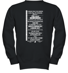 Stella Taylor Swift Black Tee With Tracklist Youth Sweatshirt - NFLFanGift
