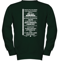 Stella Taylor Swift Black Tee With Tracklist Youth Sweatshirt - NFLFanGift