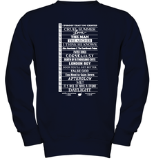 Stella Taylor Swift Black Tee With Tracklist Youth Sweatshirt - NFLFanGift