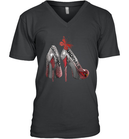 Arizona Cardinals High Heel Butterfly Rhinestone Tide NFL Men's Vneck - NFLFanGift