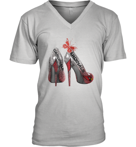 Arizona Cardinals High Heel Butterfly Rhinestone Tide NFL Men's Vneck - NFLFanGift
