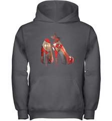 NFLTampa Bay Buccaneers High Heel Butterfly Rhinestone Tide Youth Hoodie - NFLFanGift