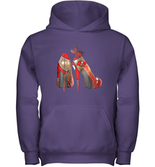 NFLTampa Bay Buccaneers High Heel Butterfly Rhinestone Tide Youth Hoodie - NFLFanGift