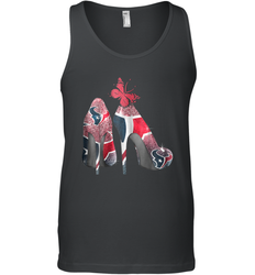 NFL Houston Texans High Heel Butterfly Rhinestone Tide Tank Top - NFLFanGift
