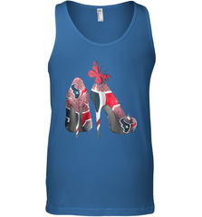 NFL Houston Texans High Heel Butterfly Rhinestone Tide Tank Top - NFLFanGift