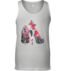 NFL Houston Texans High Heel Butterfly Rhinestone Tide Tank Top - NFLFanGift