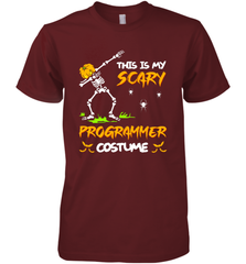 This Is My Scary Programmer Costume Dabbing Skeleton Pumpkin Halloween Men's Premium T-Shirt - NFLFanGift
