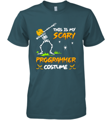 This Is My Scary Programmer Costume Dabbing Skeleton Pumpkin Halloween Men's Premium T-Shirt - NFLFanGift