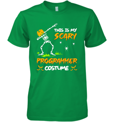 This Is My Scary Programmer Costume Dabbing Skeleton Pumpkin Halloween Men's Premium T-Shirt - NFLFanGift