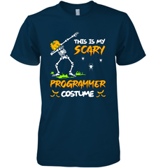 This Is My Scary Programmer Costume Dabbing Skeleton Pumpkin Halloween Men's Premium T-Shirt - NFLFanGift