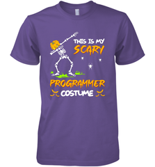 This Is My Scary Programmer Costume Dabbing Skeleton Pumpkin Halloween Men's Premium T-Shirt - NFLFanGift