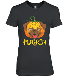 Funny Pugkin Pug Pumpkin Halloween Women's The Boyfriend Tee - NFLFanGift