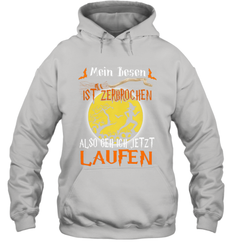 Mein Besen ist zerbrochen also geh ich jetzt Laufen Halloween Hoodie - NFLFanGift