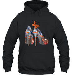 NFL Chicago Bears High Heel Butterfly Rhinestone Tide Hoodie - NFLFanGift