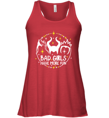 Bad Girls Have More Fun Halloween Maleficent Witch Costume Racerback Tank - NFLFanGift