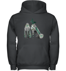 NFL Green Bay Packers Rhinestone High Heels Youth Hoodie - NFLFanGift