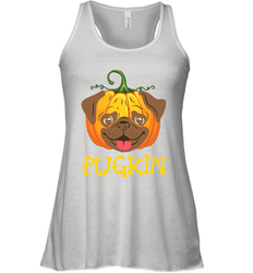 Funny Pugkin Pug Pumpkin Halloween Racerback Tank - NFLFanGift