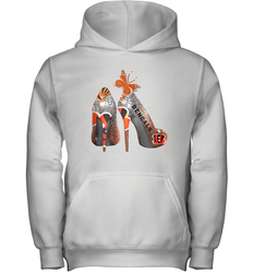 NFL Cincinnati Bengals Rhinestone High Heels Youth Hoodie - NFLFanGift