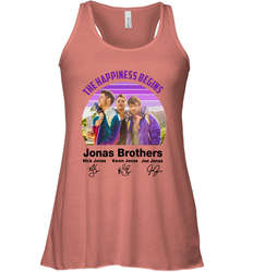Signatures The Happiness Begins Jonas Brothers Shirt Racerback Tank - NFLFanGift