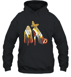 Washington Redskins High Heel Butterfly Rhinestone Tide Hoodie - NFLFanGift