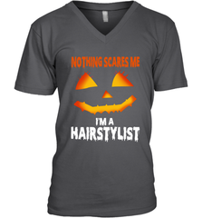 Nothing Scares Me Im A Hairstylist Funny Halloween Costume Men's Vneck - NFLFanGift
