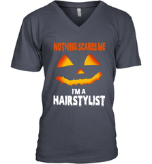 Nothing Scares Me Im A Hairstylist Funny Halloween Costume Men's Vneck - NFLFanGift