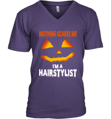 Nothing Scares Me Im A Hairstylist Funny Halloween Costume Men's Vneck - NFLFanGift