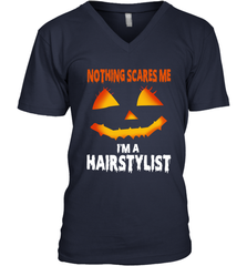 Nothing Scares Me Im A Hairstylist Funny Halloween Costume Men's Vneck - NFLFanGift
