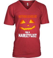 Nothing Scares Me Im A Hairstylist Funny Halloween Costume Men's Vneck - NFLFanGift