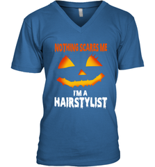 Nothing Scares Me Im A Hairstylist Funny Halloween Costume Men's Vneck - NFLFanGift