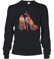 NFLTampa Bay Buccaneers High Heel Butterfly Rhinestone Tide Youth Long Sleeve T-Shirt - NFLFanGift