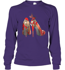 NFLTampa Bay Buccaneers High Heel Butterfly Rhinestone Tide Youth Long Sleeve T-Shirt - NFLFanGift