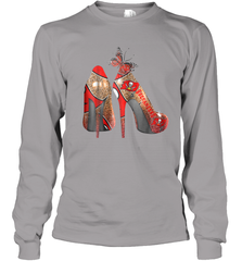 NFLTampa Bay Buccaneers High Heel Butterfly Rhinestone Tide Youth Long Sleeve T-Shirt - NFLFanGift