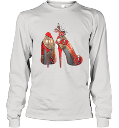 NFLTampa Bay Buccaneers High Heel Butterfly Rhinestone Tide Youth Long Sleeve T-Shirt - NFLFanGift