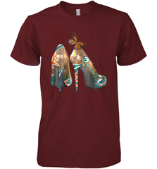 NFL Miami Dolphins High Heel Butterfly Rhinestone Tide Men's Premium T-Shirt - NFLFanGift