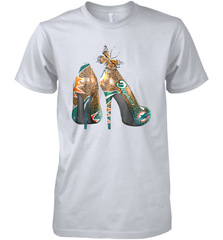NFL Miami Dolphins High Heel Butterfly Rhinestone Tide Men's Premium T-Shirt - NFLFanGift