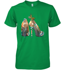 NFL Miami Dolphins High Heel Butterfly Rhinestone Tide Men's Premium T-Shirt - NFLFanGift